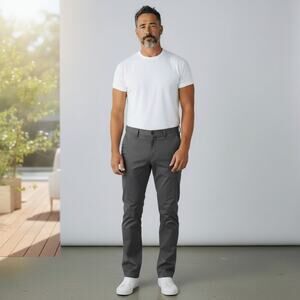 Pro Tour Mens Golf Pants 36x30 Gray Performance Flat Front